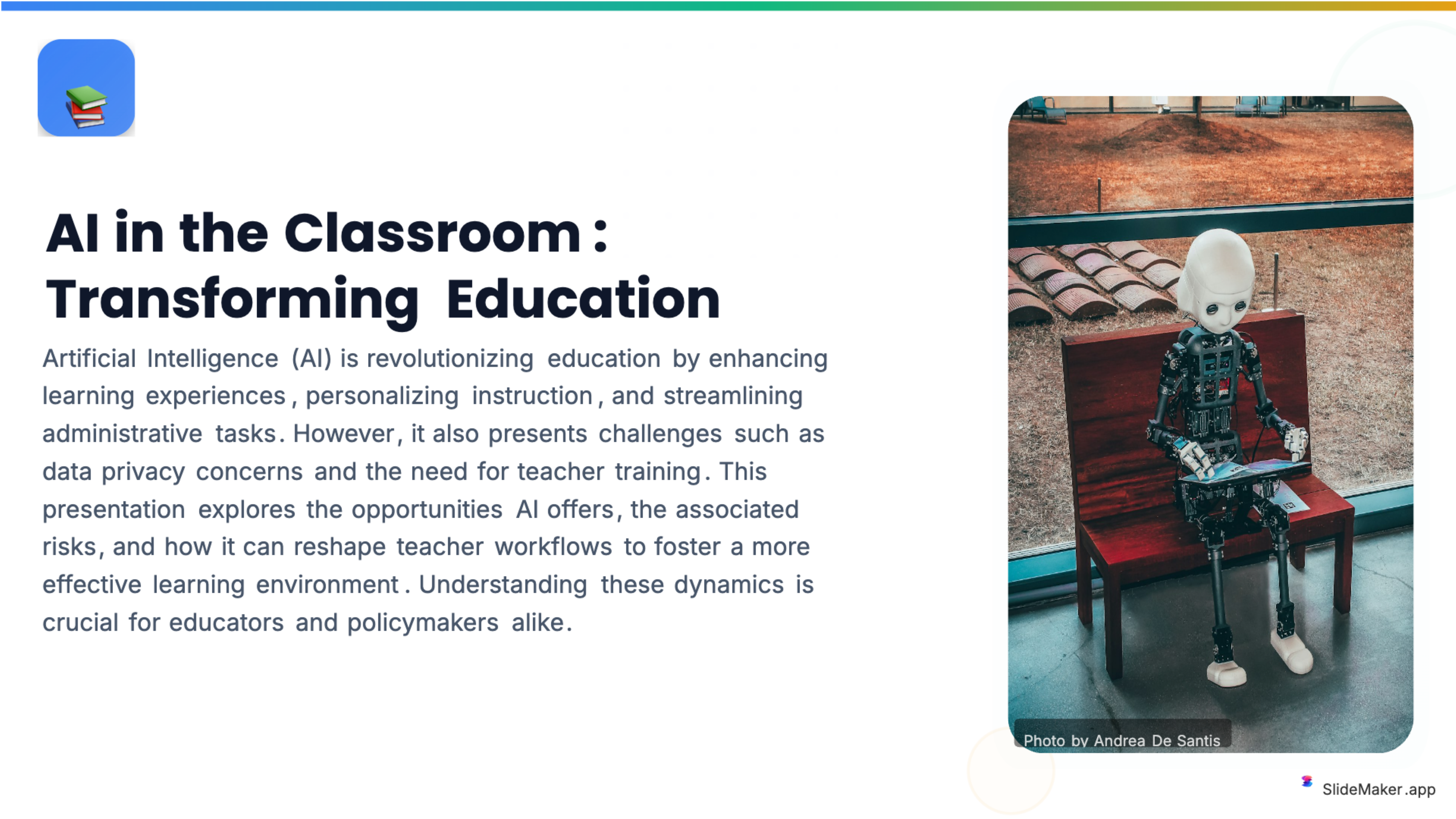 Educator Modern PowerPoint template preview - Clean and professional template designed for teachers, trainers, and educational professionals.
